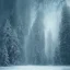 Placeholder: lost in the woods, winter landscape, ice field, crystals, surreal, dreamlike, foggy