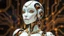 Placeholder: robot ,glass,gloss,circuito,femminile ,futuristico,originalità,white and brown,honey,fashion,gioielli gold,orecchini , disegni floreali