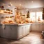 Placeholder: Background design for the kitchen Contains food containing bright lights and atmosphere Christmas