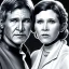 Placeholder: old carrie fisher embracing harrison ford, waist up portrait, photorealistic faces, intricate, oil on canvas, masterpiece, expert, insanely detailed, 4k resolution, cinematic smooth, intricate detail , soft smooth lighting, soft pastel colors,