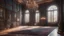 Placeholder: Luxurious Victorian mansion indoors, in the main wall there it a rectangular frame for a painting, cinematic lighting, octane rendering, 8k, ultra high definition, unreal engine, hyperrealism.