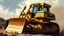 Placeholder: Realistic digital painting of a John Deere 650K XLT bulldozer in action, detailed machinery, realistic lighting and shadows, by Thomas Kinkade, trending on DeviantArt and ArtStation