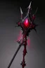 Placeholder: A sorceress evil staff that is a mix colors of red and black crystals and sharp edges