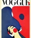 Placeholder: Front Cover of Vogue. Art by "Eduardo García Benito" "Benito". Striking covers in which he combined geometry with color contrasts in an impressive way. End of the roaring twenties of the twentieth century.