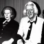 Placeholder: Eerie photo Jimmy saville Margaret Thatcher fox and rabbit ears