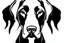 Placeholder: Weimaraner clipart style simple stencil