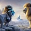 Placeholder: Chronicles of Narnia, Aslan the lion on a hill with castle in background, 8k resolution, high-quality, fine-detail, intricate, digital art, detailed matte, volumetric lighting, illustration, 3D octane render, brian froud, howard lyon, selina french, anna dittmann, annie stokes, lisa parker, greg rutowski,