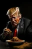 Placeholder: President Donald J. Trump as maggot with festering sores eating himself alive