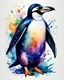 Placeholder: Arte illustration acuarela pingüino calidad ultra colores complementarios hiperdetallado 12k maximalista