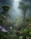 Placeholder: large venus fly trap with teeth eating a dragonfly, flowers, jungle, hyperrealistic, trees in background, digital art, alien like, disgusting, intricate, morbid, rainy, sinister, volumetric lighting, unreal engine, high resolution, 8k, depressing colors, dark colors,