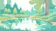 Placeholder: pond, tree, Digital Painting, Real, Vector, Flat Color, Comic strip, Character, Animation, computer generate, motion graphic, Illustration, story board, vector