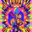 Placeholder: PEACE electric guitar psychedelic hippie trippy acid LSD PEACE GUITAR peacesign ART LIKE '60s Pop Artist Peter Max