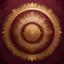 Placeholder: Hyper Realistic Grainy Grungy Metallic-Brush-Strokes-Mandala-Patterned-Golden Texture on Maroon Background