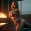 Placeholder: Eva Herzigova as Brazzers Girl, closed eyes, rtx, reflection, 8k, glow, winning photography, caustics