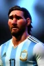 Placeholder: Realistic Messi Argentina soccer player Portrait, retro dress style, mid shot low view, concept art, artstation, 3d, photo studio, clean background, unreal engine 5, ray tracing, RTX, lumen lighting, ultra detail, volumetric lighting.