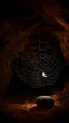 Placeholder: A very fine spider web in front of a dark cave entrance a dove laying in the nest ,unsplash photography, BOKEH shot style of time-lapse photography, fujifilm provia 400x, 100mm lens, luminous shadows, renaissance-inspired , home and garden, wildlife nature photography, HDRI. A nest in front of the spider web with a dove laying in it