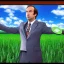 Placeholder: Saul Goodman in the style of a Windows 95 desktop background