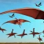 Placeholder:  pterosaurs flying in the sky