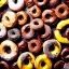 Placeholder: donuts landscape, realistic, warm colors, chocolate, sugar