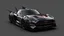 Placeholder: batmobile concept inspired from a 2025 ford mustang dark horse with a large elaborate spoiler and batman symbol style fins, batman symbol in grille, lower wind deflector. red stripes like 1960s adam west batmobile