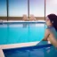 Placeholder: Hot girls partying by the pool., closed eyes, rtx, reflection, 8k, glow, winning photography, caustics