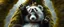 Placeholder: the high speed magical face of a fluffy panda star yoga with charm and head set in web from mossy tower, master oil painting by Rembrandt and Escher, in his moss covered space ship , brightened edges to give a sense of depth, motion blur