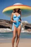 Placeholder: "And that was the colors of the saucer?" "No, her swimsuit."