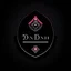 Placeholder: Create a logo with the name Deniz Boutique, dresses inspired by diamonds, baby pink, black background.