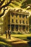 Placeholder: Illustrate a grand plantation setting in the 1800s, with Isaac Franklin and John Armfield as wealthy slave owners. Highlight their opulent lifestyle and the beginning of their partnership.