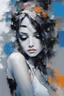 Placeholder: a anime painting: nake woman , gray-black-white-blue colors New York. Willem Haenraets artistic style, Derek Gores, Highly Detailed, Afremov, colorful in Kal Gajoum style