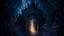 Placeholder: A digital painting with intricate patterns and textures depicting smoke climbing a temple of dark vines, where shadows dance in the moonlight