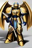 Placeholder: warhammer, space marine, lost legion, dragon legion, dragon warrior, fan art, dragon armor, dragon helmet, golden armor, armor with scale, second legion emblem, helmet details, bolter.jpeg