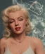 Placeholder: Marilyn Monroe, in full growth, smokes a cigarette, cyberpunk2077, photorealistic, 4k