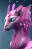 Placeholder: Aquatic Pink Cat horse bird humanoid alien fused , 8k, finely detailed, photo realistic, hr gigerart trending on Artstation