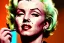 Placeholder: Marilyn Monroe, smokes a cigarette, cyberpunk2077, photorealistic illustration, 4k