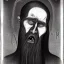 Placeholder: Vampire with yellow eyes and two eyes on forehead tentacle beard grey skin and vampire fangs and vampire bat nose and bat ears as a Russian Orthodox