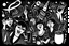 Placeholder: party fun all night simple black and white style of piccaso