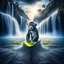 Placeholder: portrait of psychedelic monkey on surfboard in waterfall, in the style of escher , 8k, down-light, soft light, depth of field, photo realism, trending on art station, high detail, smoke and fog