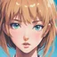 Placeholder: 1990s anime style low res of anime girl face close up