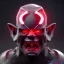 Placeholder: evil ork, devil, brutal face, tron, head, glow eyes, 8k, finely detailed, dark light, photo realistic, cyberpunk