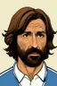 Placeholder: Andrea Pirlo Italian football coach ,cartoon 2d