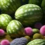 Placeholder: pixar style, volumetric summer garden environment and background, volumetric lighting, dramatic lighting, realistic painting of an watermelon, looking excited, detailed digital painting, extreme dense and fine fur, anime, ornate, colour-washed colors, elegant, small minutiae, tiny features, particulars, centered, smooth, sharp focus, renderman gofur render, 8k, uhd, detailed eyes, realistic shaded volumetric lighting, sunlight caustics, backlight, centered camera view