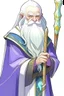 Placeholder: a drawing of a wizard holding a wand, by Kanbun Master, reddit, hurufiyya, he is a long boi ”, dwarf with white hair, discord profile picture, semi realistic