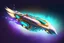 Placeholder: unique design of a small spaceship cruising through the gAlaxy
