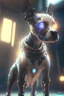 Placeholder: Cyborg alien dog,high-key cut unreal engine, volumetric, warm indoor lighting, detailed, digital painting, cinematic, character design