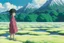 Placeholder: A poignant image of the mutated creatures cautiously approaching Yui, who extends a gentle hand towards them. The background shows the desolate, pollution-ridden landscape outside the biodome.