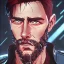 Placeholder: Tom Cruise Christmas cyberpunk military beard art