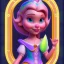 Placeholder: portrait disney toddler, epic white quee A pink witch, an orange witch, a yellow, a green witch, an aqua witch, a navy witch, a purple witch pixar style