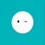Placeholder: AI LOGO simple, winking face