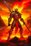 Placeholder: Behold the powerful and aweinspiring Pyroclastic Warrior a formidable force that emanates immense strength and ferocity clad in armor forged from volcanic rocks and imbued with the fiery essences of molten lava and scorching magma ready to unleash a cataclysmic inferno upon its adversaries with each swing of its blazing sword leaving behind a trail of devastation and charred remains in its wake a true embodiment of raw elemental power and unyielding determination, a majestic and awe-inspiring fo